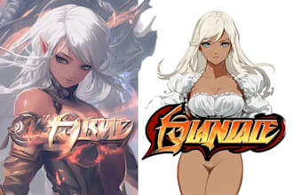 make a custom logo for anime, jrpg game, comic, webtoon