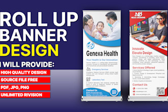 design roll up banner, x standee and retractable banners for you