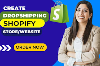set up and create shopify dropshipping store