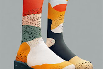 do a custom and unique socks design art for you