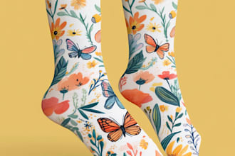 do sublimation all type of unique socks design and pattern