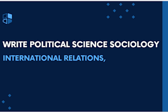 write political science, international relations, sociology