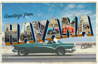 create eye catching vintage postcard and vintage poster