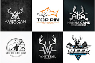 do vintage hunting fishing outdoor adventure logo design