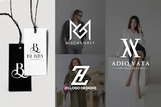 do minimalist fashion brand logo design for your business