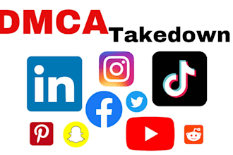 send dmca takedown notice to  remove tikkok facebook instagram google under dmca