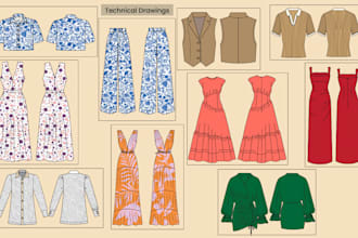 design high end fashion collections with tech packs
