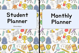 design custom digital planner, journal, calendar for etsy or commercial use