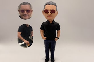 sculpt bobblehead 3d head,action figure,bobblehead action figure,3d articulation