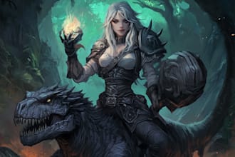 made a dnd art, fantasy character, scifi, and dnd party