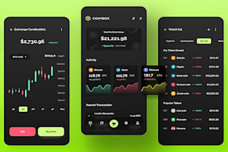 build crypto wallet app fintech app, blockchain, trading app money transfer app