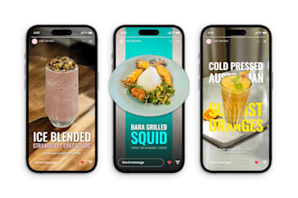 design food poster, restaurant menu for social media post