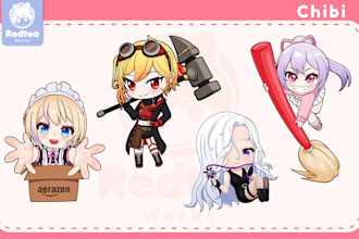 draw chibi style illustrations for you