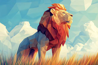 design polygonal art low poly illustration