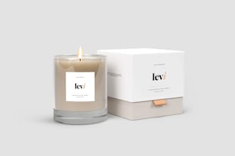 do candle logo, candle label, packaging product label design