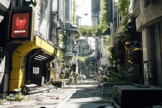 do a cyberpunk futuristic city landscape or sci fi concept
