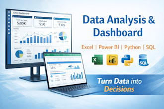 do data analysis, cleaning and create dashboard in excel or tableau