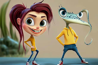 make a cartoon caricature character, disney style, portraits
