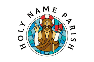 create a custom mascot character church logo design