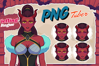 draw rpg pngtuber avatar for twitch cartoon style