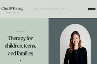 design therapy website or counseling website for you