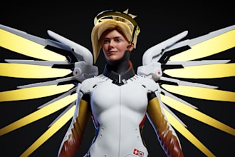 create realistic 3d game character for 3d video game animation in unreal engine
