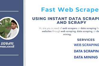 do web scraping, data scraping using python and scrapy