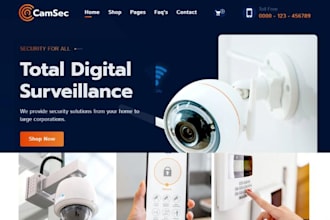 design camera shopify canon nikon store webcam website cctv hire alarm store
