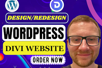 design, redesign responsive divi wordpress website or divi theme customization