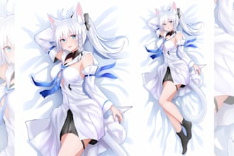 draw stunning characters for body pillow dakimakura in anime style