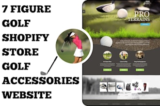 design golf shopify store golf apparel store golf accessories store golf website