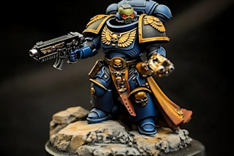 print 2d model diorama miniature warhammer 40k board game