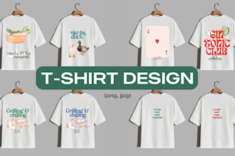 create a custom retro and trendy graphic tshirt design