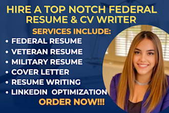 write a professional federal military veteran ats resume cover letter usajobs