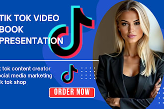 do tik tok video book presentation meta ads social media marketing dropshipping