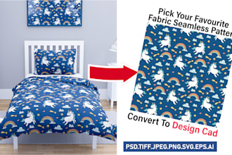 convert your favorite seamless pattern to cad design