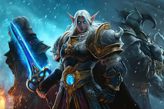 paint fantasy or  warcraft character, dnd art