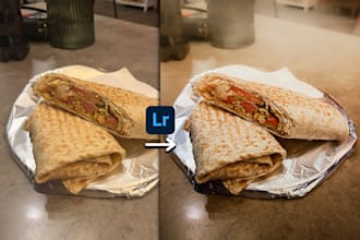 edit food photo using lightroom