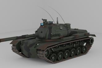 create 3d light tank model heavy tank model hard surface 3d spaceship for print