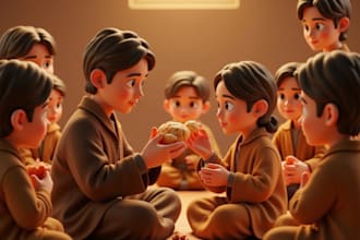 illustrate islamic muslim childrenbook for kid story, graphic novel islamic book