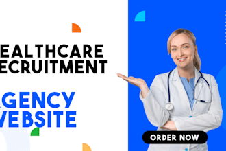 create recruimtnet staffing agency wordpress website healthcare clinic webiste