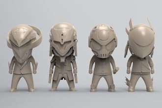 sculpt 3d model, toys, action figure and character for 3d printing and rendering