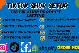 setup tiktok shop dropshipping instagram facebook shop tiktok shop marketing