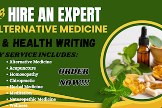 write medical blogs on chiropractic and alternative medicine