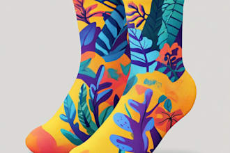 draw a unique socks design