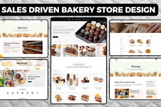 design bakery shopify store restaurant website food website