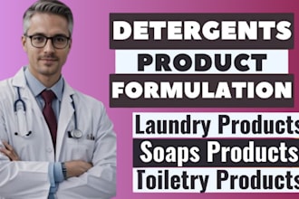 make product formulations of detergents, soaps, laundry and toiletry products