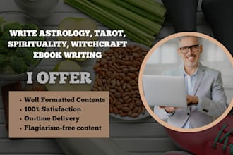 ghostwrite 30,000 words astrology, tarot, spirituality, witchcraft ebook writing