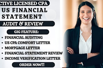 do audit financial statement review CPA comfort mortgage income statement letter