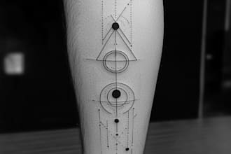 create minimal line art tattoo